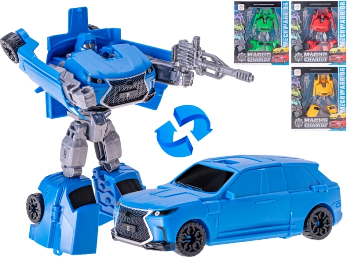 Transformujący się samochód–robot 14,5 cm z bronią
