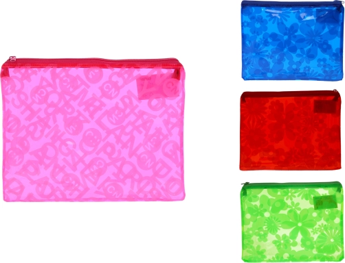 Teczka na dokumenty na zamek z kwiatowym wzorem 16 × 20,5 cm