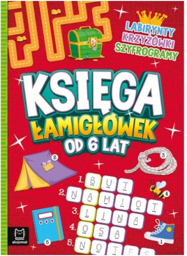 Książka łamigłówek dla dzieci od 6 lat – labirynty, krzyżówki i szyfry