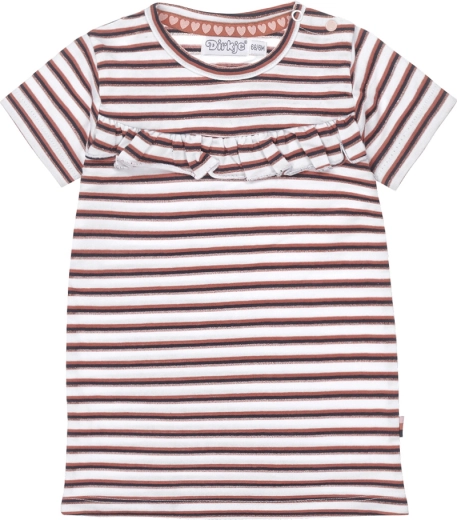 Dziewczęca letnia sukienka z krótkim rękawem biała DIRKJE, rozm. 98