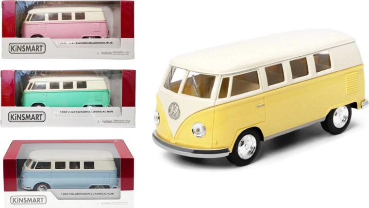 Volkswagen Bus klasyczny 1962 1:32 metalowy model PULL-BACK