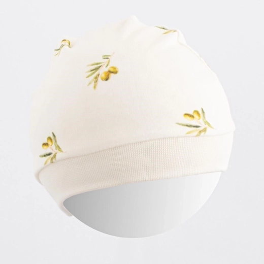 Niemowlęca czapeczka z organicznej bawełny New Baby Oliwki