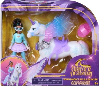 Unicorn Academy Magia skrzydeł Layla i jednorożec Glacier z akcesoriami