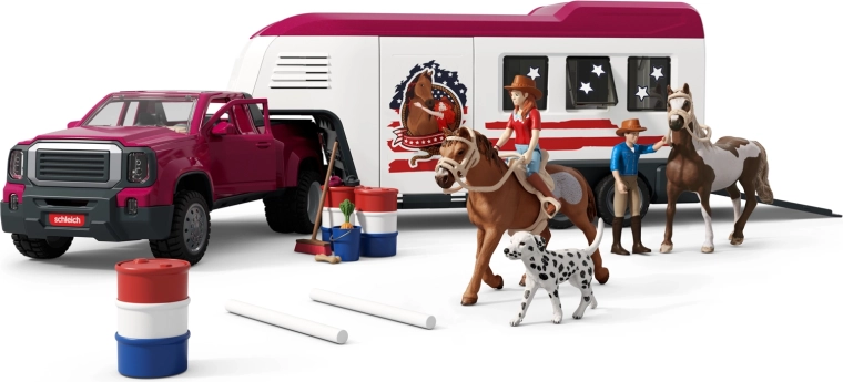 Schleich Horse Club samochód Lakeside z przyczepą dla koni