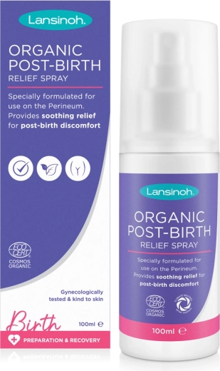 Lansinoh organiczny kojący spray na krocze po porodzie 100 ml