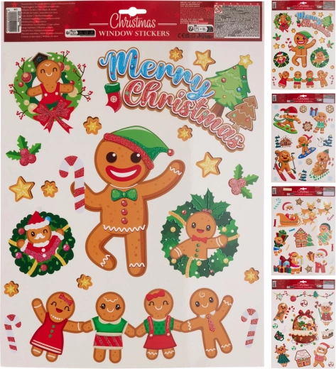 Błyszcząca dekoracja okienna z polipropylenu, mix motywów