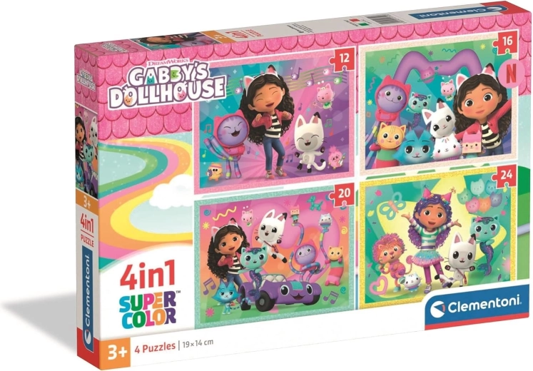 Puzzle CLEMENTONI Gabin chatka 4 w 1 (12–24 elementy)