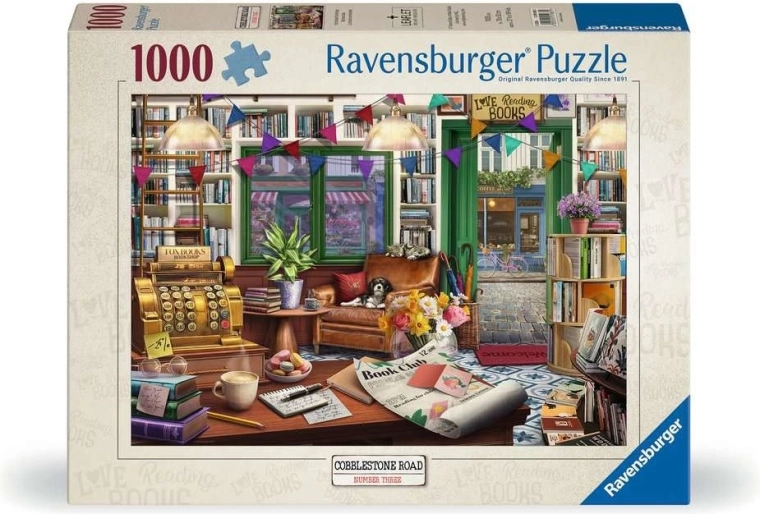 Puzzle Ravensburger Cobblestone Road 3: Magiczna księgarnia 1000 elementów