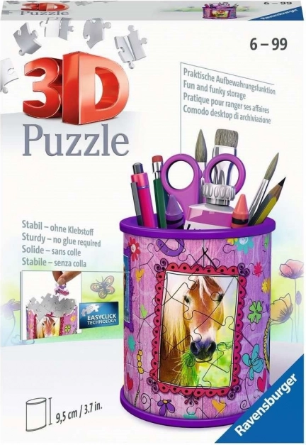 RAVENSBURGER 3D puzzle stojak na długopisy – koń, 57 elementów