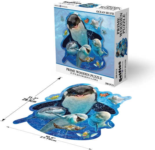 Prime 3D drewniane puzzle Selfie z oceanu 200 elementów