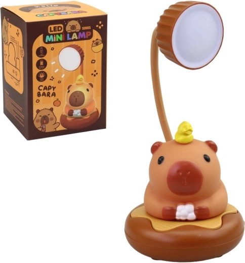 Urocza lampka biurkowa Kapibara z elastycznym ramieniem na USB