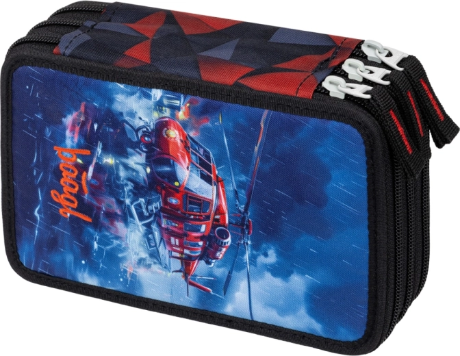 Trzypoziomowy piórnik szkolny Ratownicy GRS