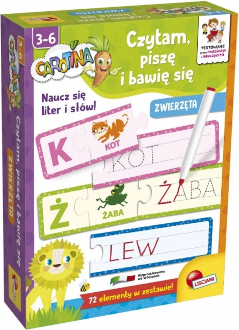 Zestaw edukacyjny Carotina czytam, piszę i bawię się – Zwierzęta