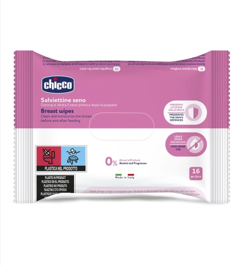 Chicco chusteczki oczyszczające do piersi 16 szt.