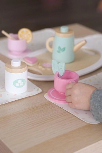 Drewniany zestaw do herbaty Teatime