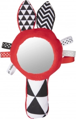 Canpol babies Kontrastowa grzechotka z gwizdkiem i lusterkiem SENSORY