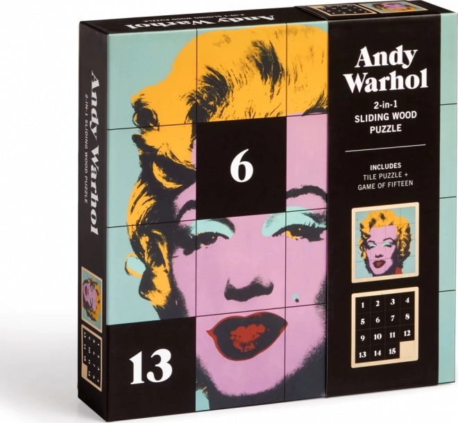 Przesuwane drewniane puzzle Andy Warhol: Marilyn