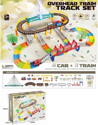Elektryczna kolejka 212 elementów