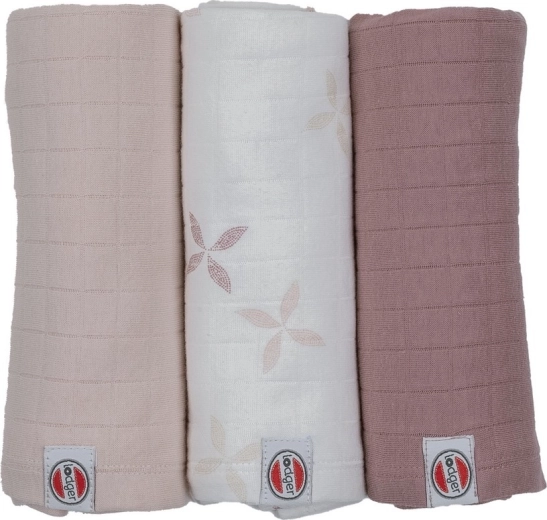 Lodger muślinowe pieluszki swaddler solid matcha 70 × 70 cm (3 szt.)