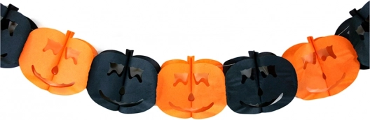 Papierowa halloweenowa girlanda z dyniami 4 m