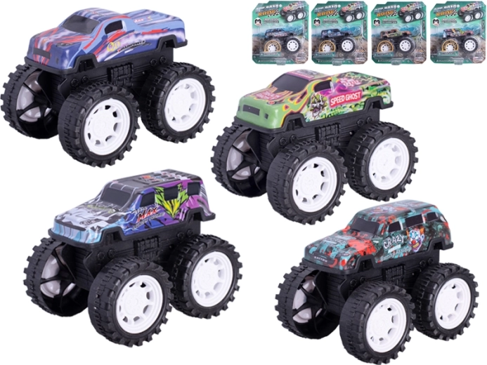 Metalowy monster truck 10 cm z napędem ciernym