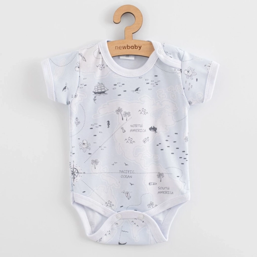 body niemowlęce z krótkim rękawem New Baby For Babies ocean