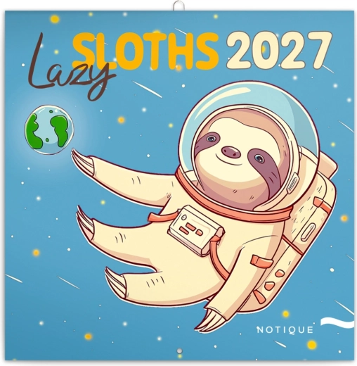 Kalendarz notatkowy Spokojne leniwce 2027 NOTIQUE 30 × 30 cm