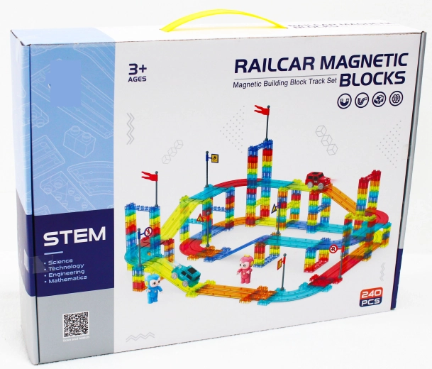 Magnetyczny tor wyścigowy 240 elementów z elektrycznym autkiem