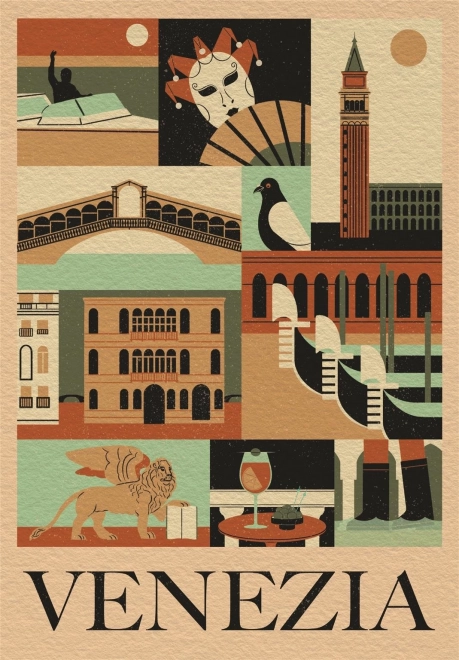 Puzzle 1000 elementów Style in the City Wenecja — kompaktowe pudełko CLEMENTONI