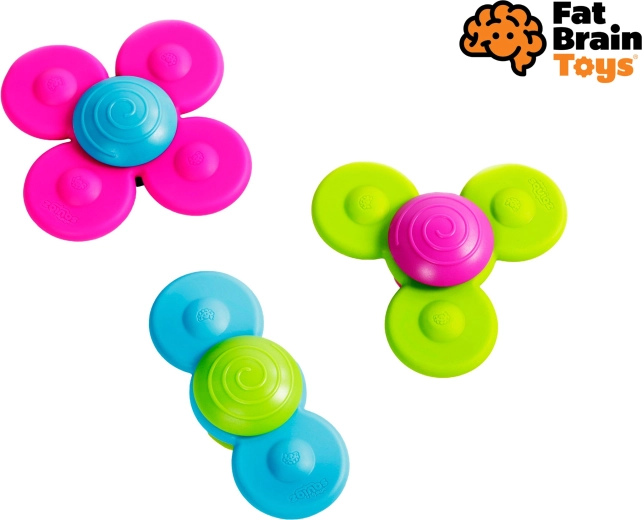 Fidget spinnery WHIRLY SQUIGZ – zestaw 3 szt. z przyssawkami