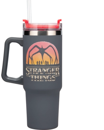 Termiczny tumbler Stranger Things 1200 ml ze słomką i uchem