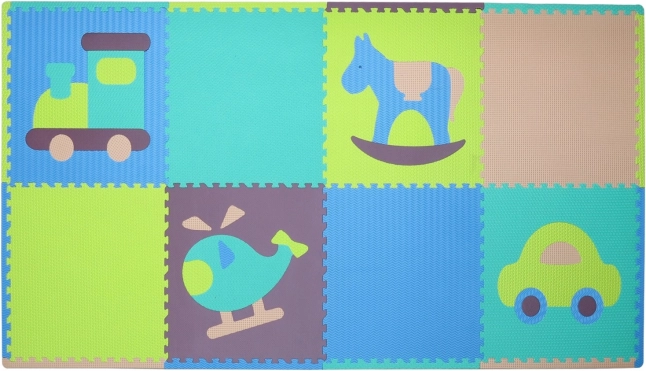 Piankowe puzzle chłopięce zabawki z brzegami