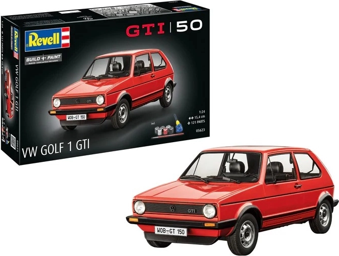 Plastikowy model auta VW Golf I GTI 50 Years 1:24