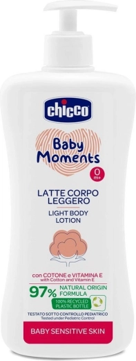 Chicco Baby Moments Sensitive mleczko do ciała z dozownikiem 500 ml