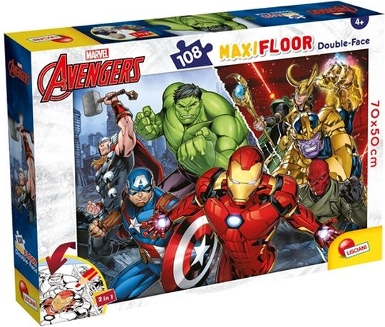 Lisciani Marvel maxi puzzle dwustronne Avengers 108 elementów