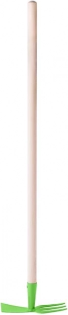 Dziecięca dwustronna motyczka z drewnianą rączką 75 cm