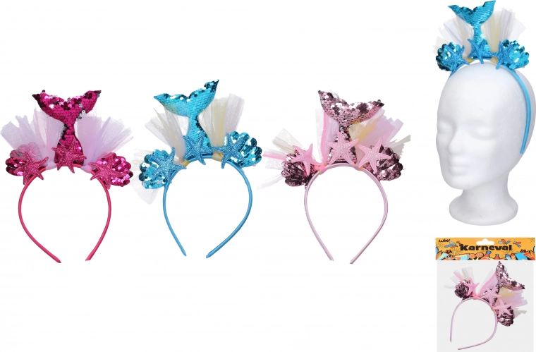 Karnawałowa opaska Syrena z ozdobą