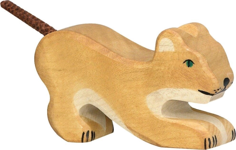 Holztiger mały bawiący się lew – 1 sztuka