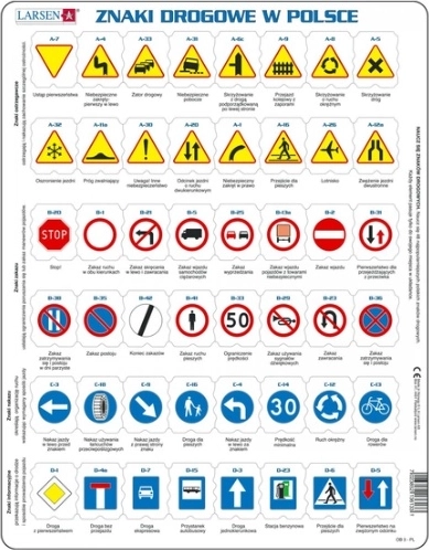 Larsen znaki drogowe w Polsce – edukacyjne puzzle