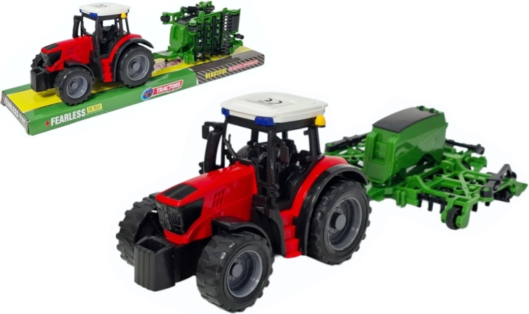 Traktor z siewnikiem