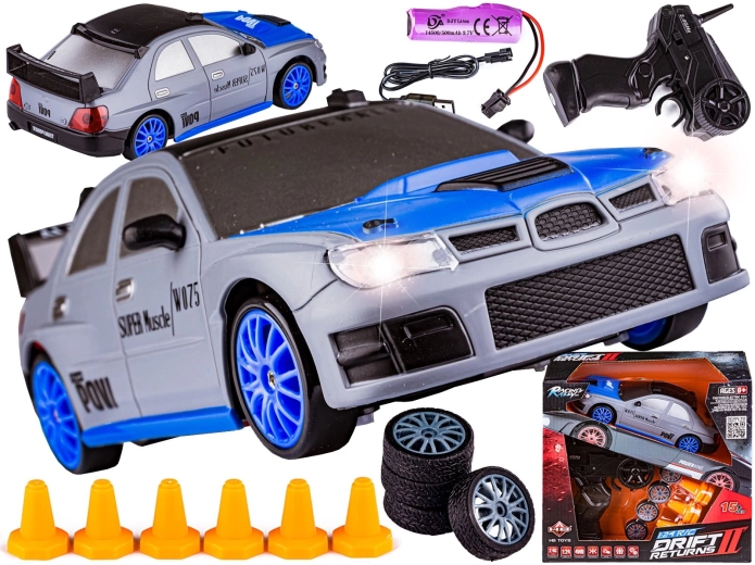 RC drift auto 1:24 2,4 GHz 4WD srebrne - 1 szt.