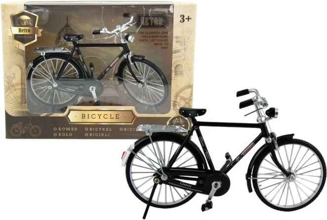 Metalowy model roweru w pudełku