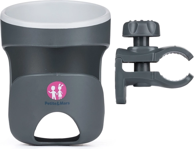 PETITE & MARS uchwyt na napoje Handy Grey do wózka