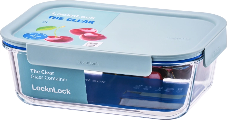 Pojemnik z borokrzemowego szkła 2 l, miętowy