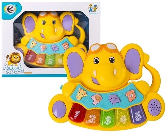 Mini dziecięca harmonijka słoń - 1 szt.