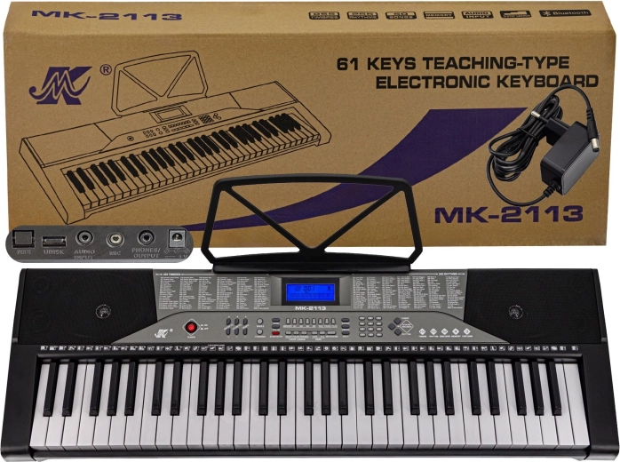 Keyboard MK-2113 z 61 klawiszami i zasilaczem