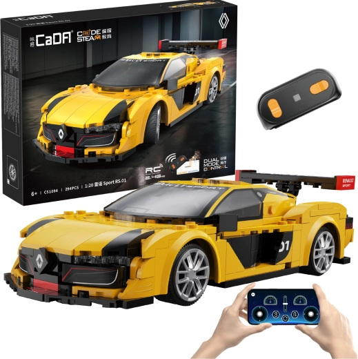 Klocki CaDA RC samochód wyścigowy RENAULT SPORT RS.01 1:20, 294 elementy, Dual Mode