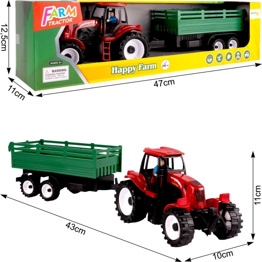 Traktor z przyczepą 43 cm