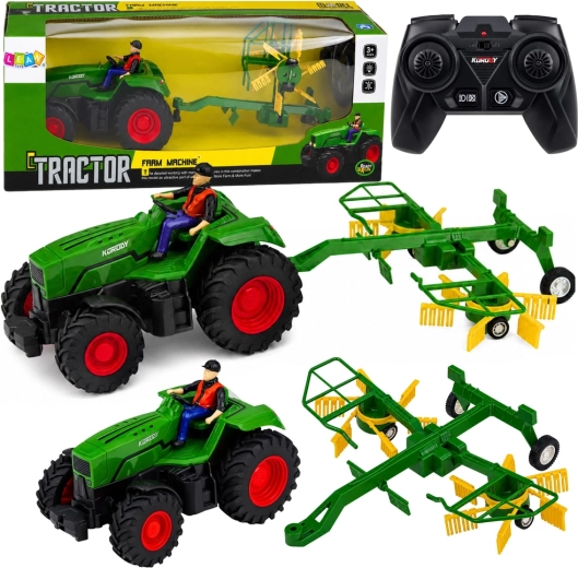 RC traktor rolniczy ze zgrabiarką w skali 1:24