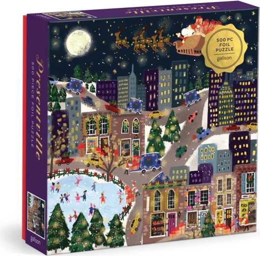 Foliowe puzzle Galison Joy Laforme Świąteczne miasteczko Presentville, 500 elementów